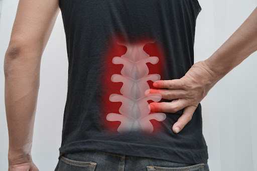 An Illustration Of An Inflamed And Painful Spine