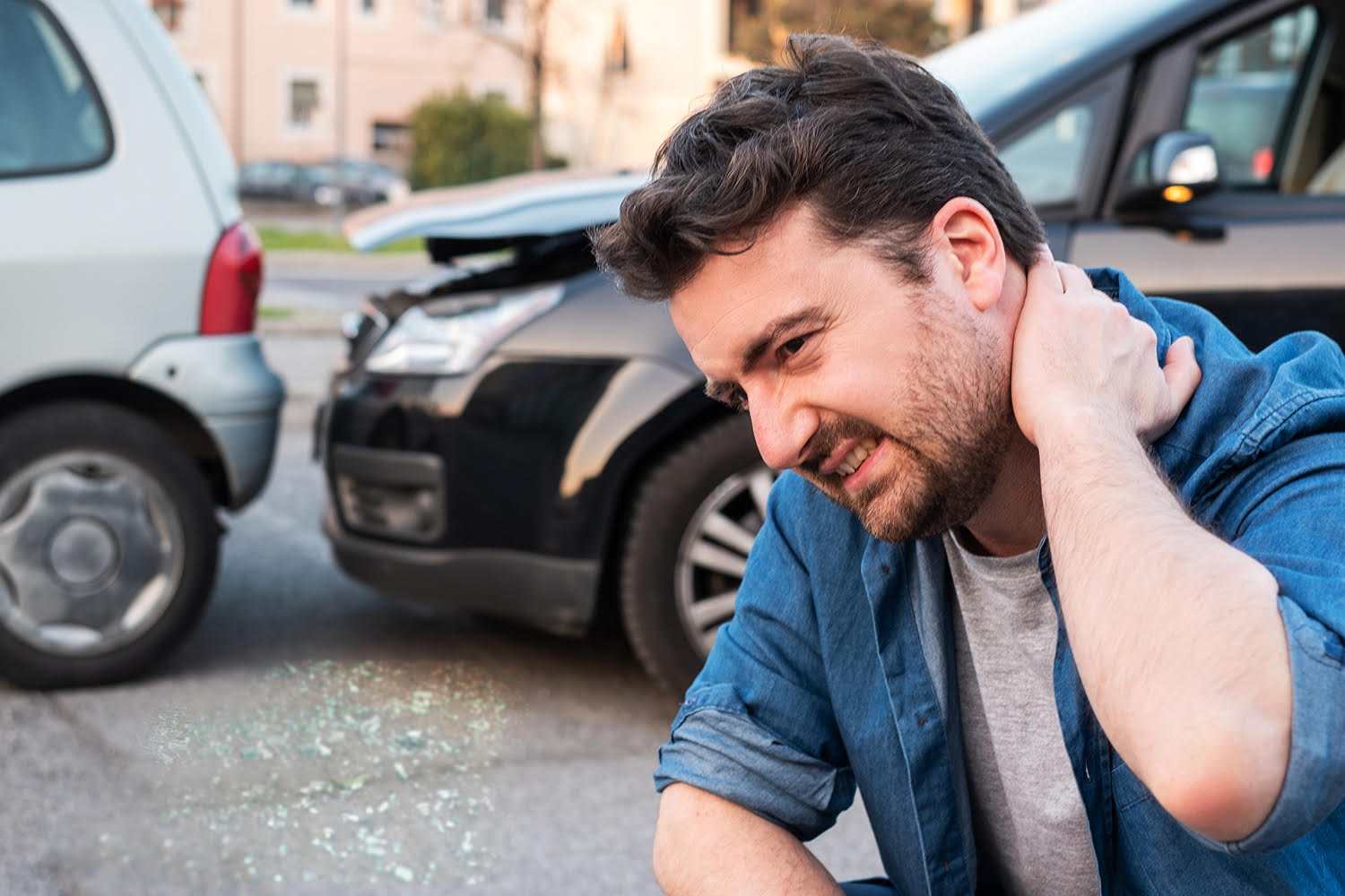 Driver Portrait Feeling Pain After Car Accident